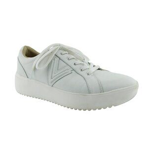 VIONIC White Leather V Logo Lace up Sneakers Walking Shoes 11 Wide